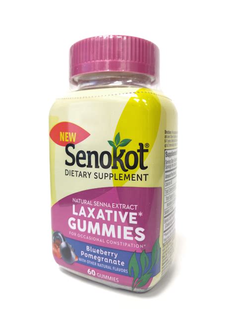 Senokot Natural Senna Extract Laxative Gummies Blueberry Pomegranate