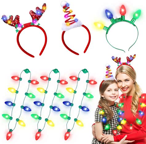 Funslane 6 Pack Christmas Party Favor Set 3 Light Up Christmas