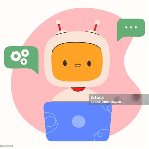 Cute Chatbot Ai Characterartificial Intelligence Chat Service Business Conceptai Content