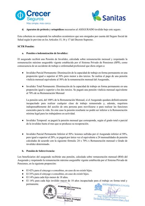 Cotizacion Sctr Munc Pachitea Pdf