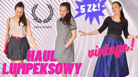 Haul lumpeksowy wyprzedaż po 5 zł Fred Perry perełki modowe