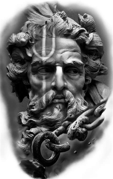 Poseidon Tattoo Hades Tattoo Zeus Tattoo Statue Tattoo Sketch