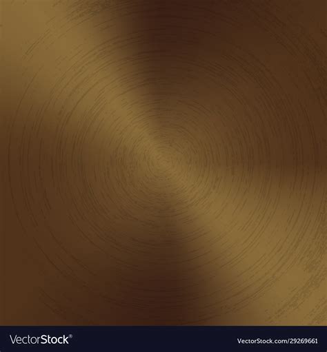 Radial Polished Texture Bronze Metal Background Vector Image