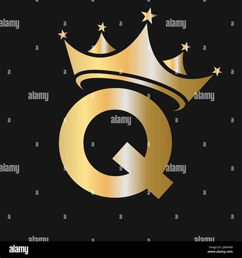 Logotipo De La Corona Con Letra Q Logotipo De La Corona En La Letra Q