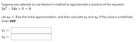 Solved Suppose You Attempt To Use Newtons Method To