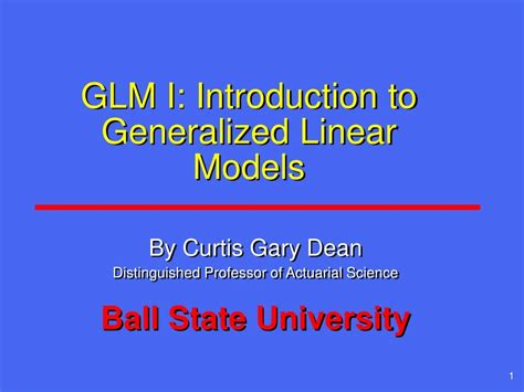 PPT GLM I Introduction To Generalized Linear Models PowerPoint