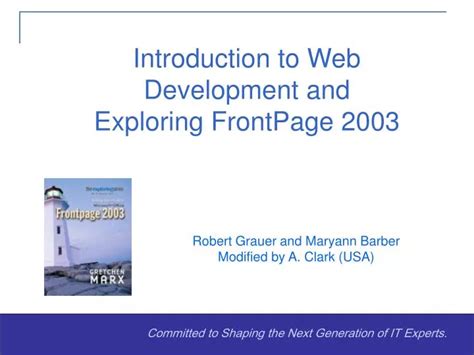 Ppt Introduction To Web Development And Exploring Frontpage