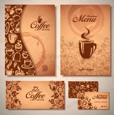 Vector de diseño de tarjetas de café delicado eps UIDownload