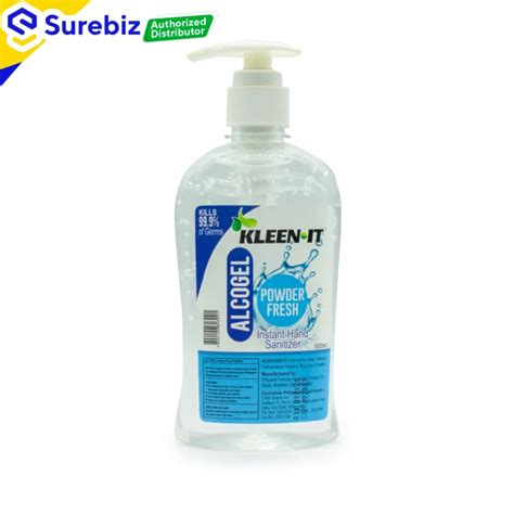 Kleen It Alcogel Powder Fresh Instant Hand Sanitizer W Pump 500ml