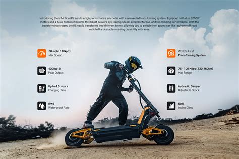 Unveiling The Inmotion Rs Electric Scooter A Mph Marvel Packed With