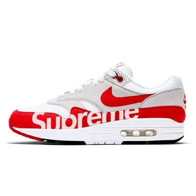 Supreme X Nike Air Max 1 Grey Red Where To Buy The Sole Supplier