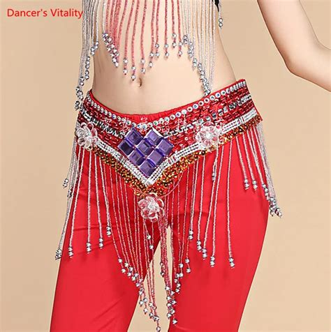 2018 New Belly Dance Coin Belt Tribal Costume Rhinestone Belt Belly