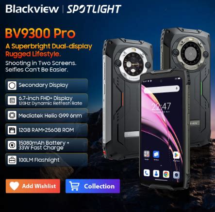 Blackview Bv Pro With A Secondary Screen Powerful Flashlight And