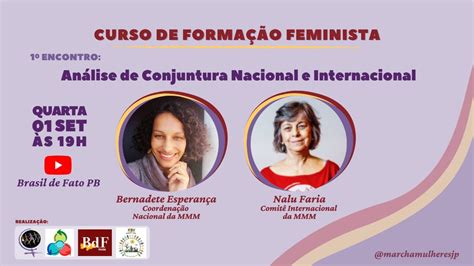 Curso De Formação Feminista 1° Encontro Análise Nacional E