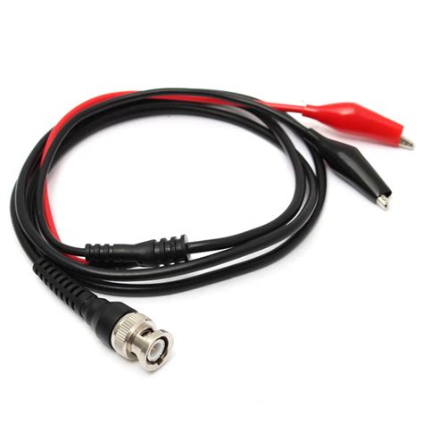 Daniu Bnc Male Plug Q To Dual Alligator Clip Y Splice Oscilloscope