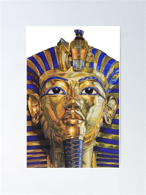 Tutankhamun White Background Poster For Sale By Pauchilei Redbubble