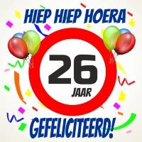 Verjaardags Tegeltje 26 Jaar Goedkope Feestwinkel