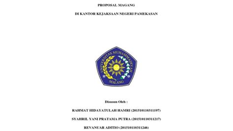 5 Contoh Proposal Magang Mahasiswa Di Instansi Dan Perusahaan