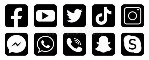 Pictogrammen Voor Sociale Media Facebook Instagram En Twitter Logo