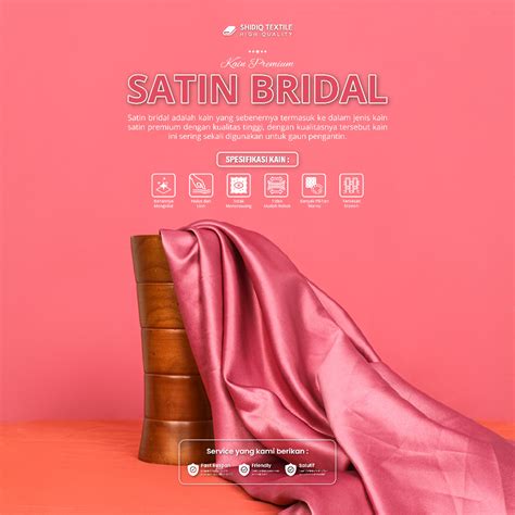 Jual Kain Satin Bridal Harga Per 0 5 Meter Shopee Indonesia