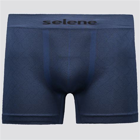 Cueca Boxer Selene Sem Costura 40mm Azul Marinho FutFanatics