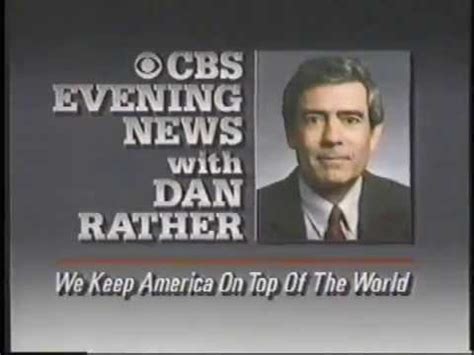 Cbs Evening News With Dan Rather Promo Youtube