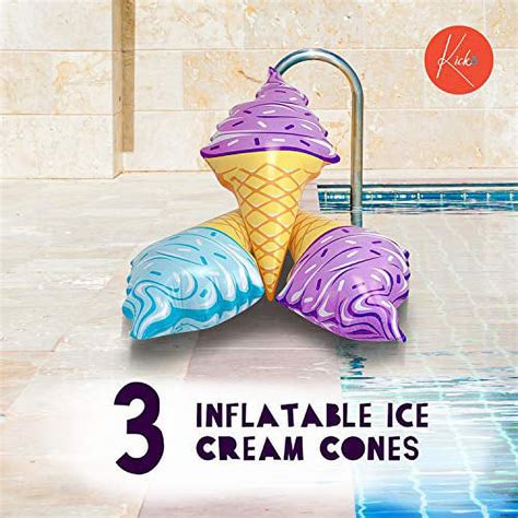 Inflatable Ice Cream Cones 36 Inch 3 Different Colors For Swimmig