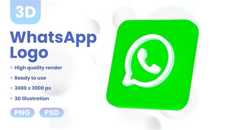 Logotipo D Do Whatsapp Psd Premium