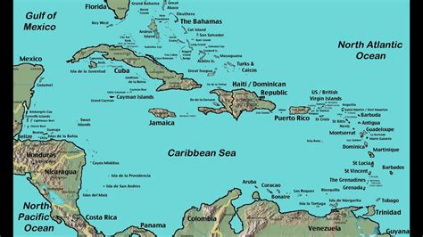 map of the Caribbean Islands - YouTube