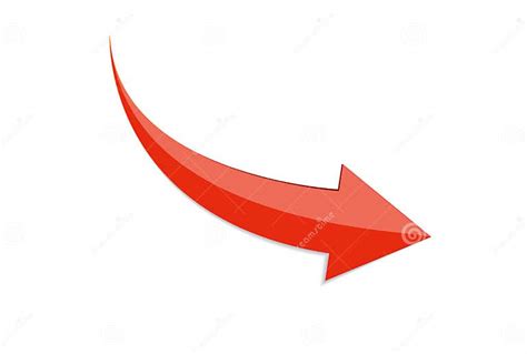 Red Arrow 3d Sign Icon Vector Illustration Isolated On White