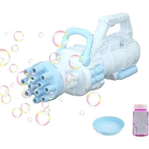 Gatling Machine À Bulle Pour Enfant Pistolet A Bulles De Savon 12 Trous