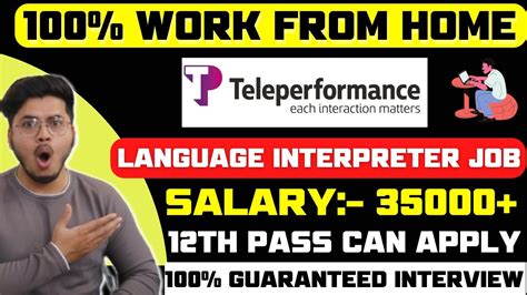 Teleperformance Work From Home Jobs Language Interpreter Job Th