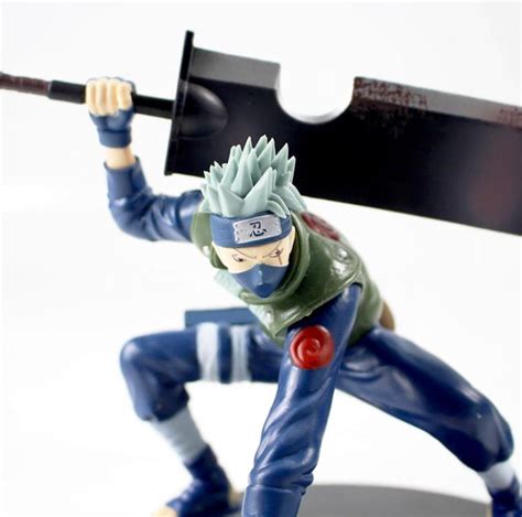 Naruto Kakashi Sasuke PVC Action Figure 15cm With Knife Fighting Anime