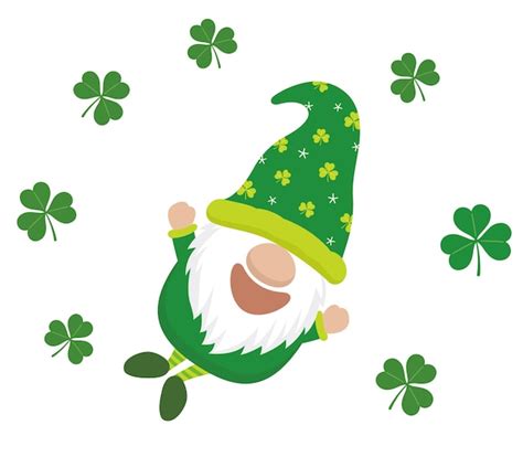 Premium Vector Vector St Patricks Day Symbol Character With A Happy Smile And Shamrock Leaves