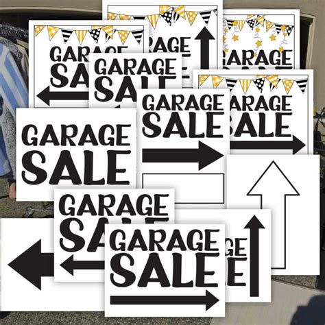 Printable Garage Sale Signs Pdf Sunshine And Rainy Days