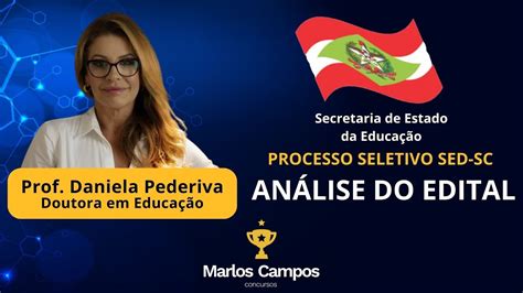 ANÁLISE DO EDITAL PROCESSO SELETIVO SED SC YouTube