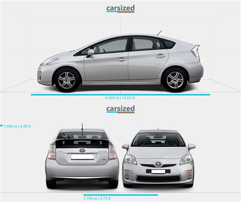 Toyota Prius 2009-2012 Dimensions Side View