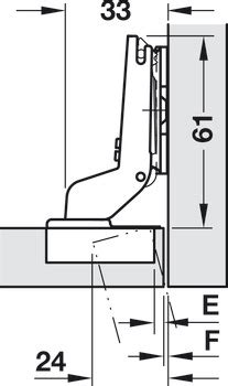 Concealed Hinge Salice Push Opening Angle Self Opening Inset