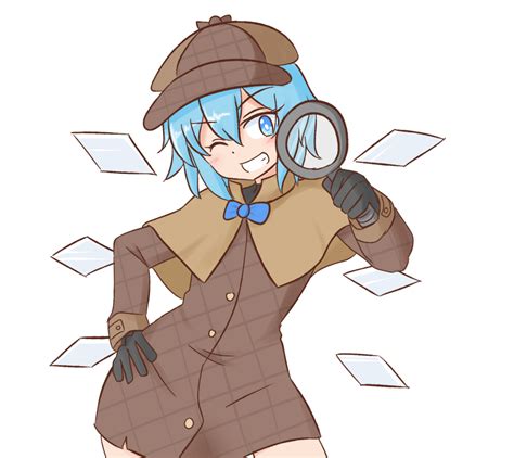 Safebooru Beret Blue Eyes Blue Hair Blush Bow Bowtie Cirno Detective