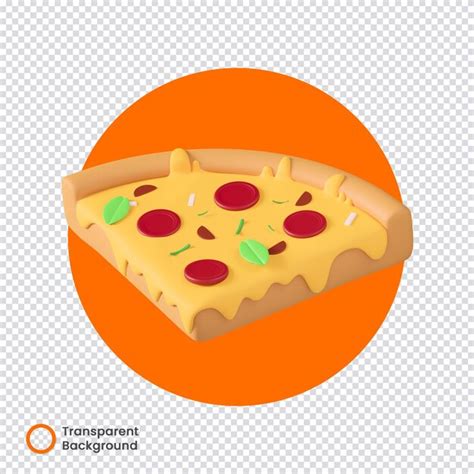 Premium Psd Slice Of Pizza 3d Transparent Background