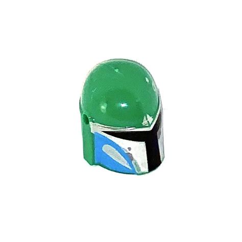 LEGO Green Helmet With Sides Holes With Mandalorian Female Tribe