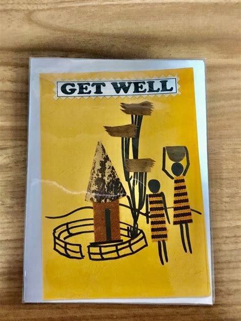 Yellow Get Well Card Etsy