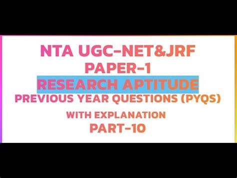 Research Aptitude Pyqs Paper Nta Ugc Net Jrf Entaz