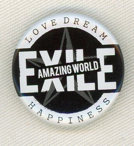 駿河屋 Exile文字背景ホワイト背景ブラック Amazing World 缶バッジ 「exile Live Tour 2015