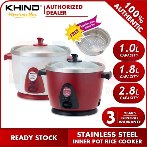 Khind Anshin Stainless Steel Inner Pot Rice Cooker Rm M Rc M Rc M