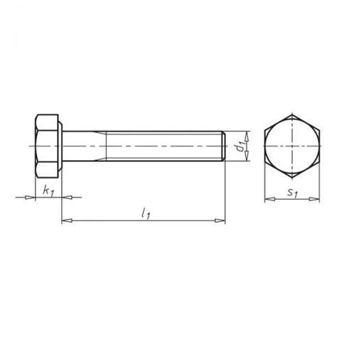 Hexagon Head Bolt DIN 931 ISO 4014 Steel 8 8 Zinc Plated Cr3 M8 X 210