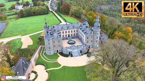 Castle Of Mirwart Saint Hubert Belgium Drone Footage Ultra HD 4K