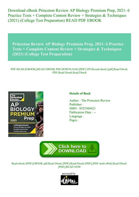 Download Ebook Princeton Review Ap Biology Premium Prep 2021 6 Practice