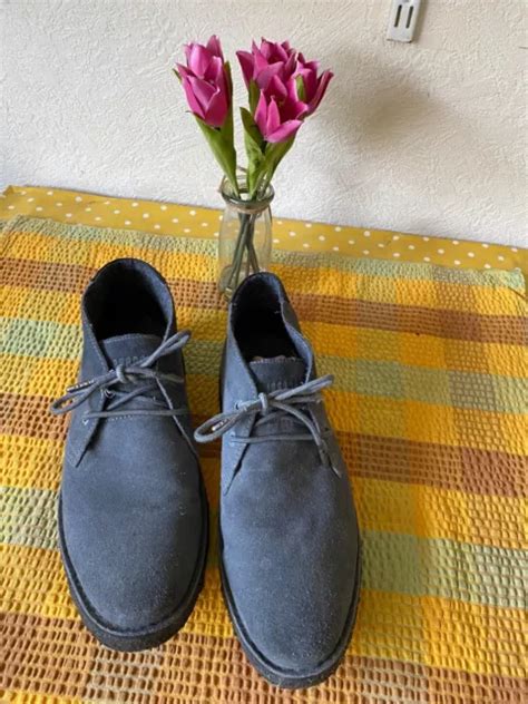 Superdry Mens Grey Suede Leather Desert Boots Uk 9 Eu 43 £2500