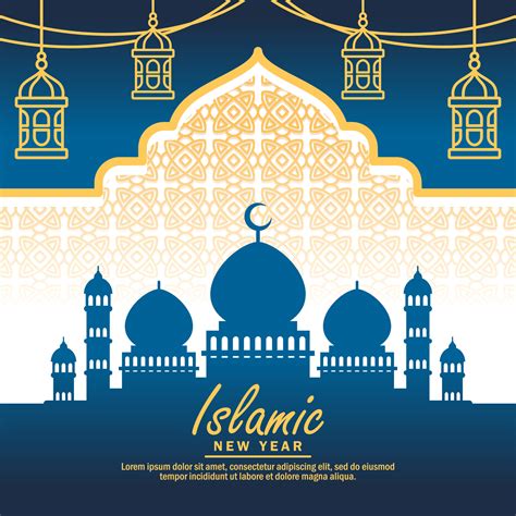 Happy Islamic New Year Background 6044494 Vector Art At Vecteezy